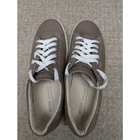 Ecco Casual Sneakers Womens Size 10.5 Mocha Casual Low Top Shoes Lace Up - Picture 9 of 15